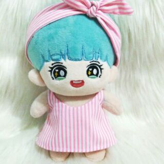 Đầm sọc cho doll 15cm, 20cm