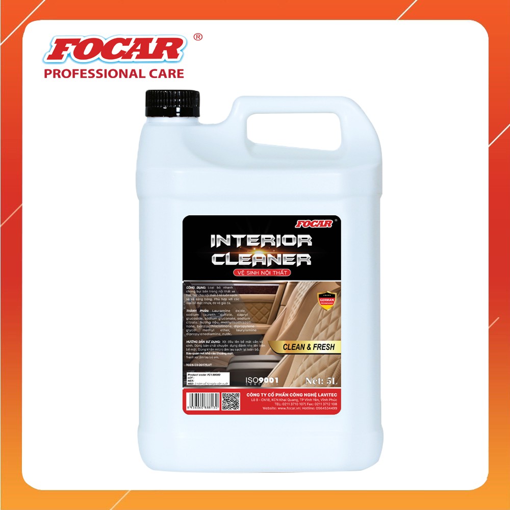 Dung dịch vệ sinh nội thất ô tô Focar Interior Focar 5L