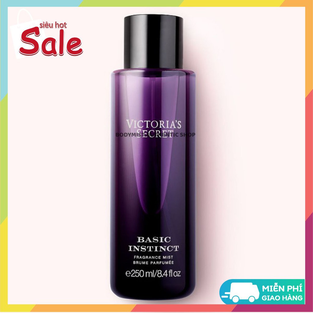 Xịt thơm body mist Victoria’s Secret Basic Instinct _ [𝑩𝒐𝒅𝒚𝒎𝒊𝒔𝒕 𝑨𝒖𝒕𝒉𝒆𝒏𝒕𝒊𝒄] | Thế Giới Skin Care