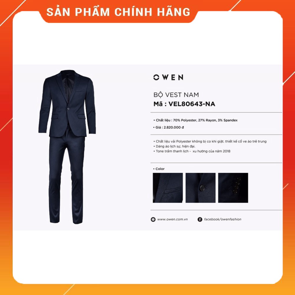 (Owen chính hãng) Ves bộ OWEN - VEL80643-NA