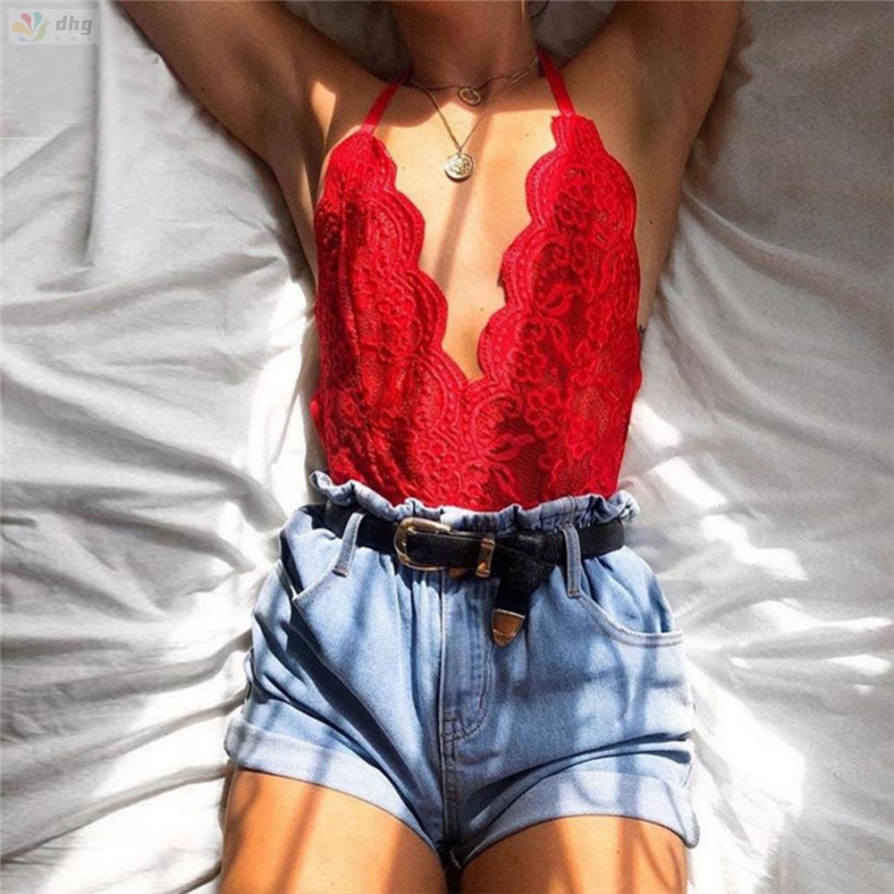 Bộ đồ lót liền thân ren xuyên thấu cổ chữ V khoét sâu thêu hoa 11.11 size S-3XL cho nữ | BigBuy360 - bigbuy360.vn