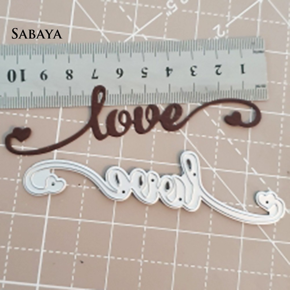 Khuôn Cắt Giấy Bằng Thép Cacbon Hình Chữ Love Cách Điệu Trang Trí Thiệp DIY
