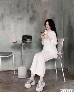 SET SƠ MI TRẮNG ĐŨI QUẦN SUÔNG