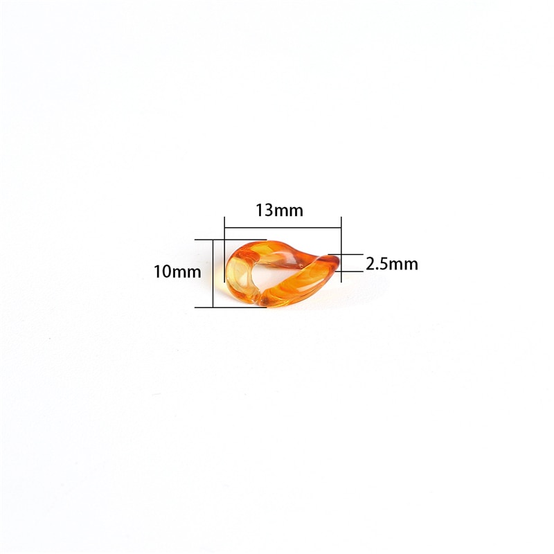 Bộ 100 mắt xích xoắn Beadia bằng acrylic nhiều màu sắc dùng làm đồ trang sức DIY