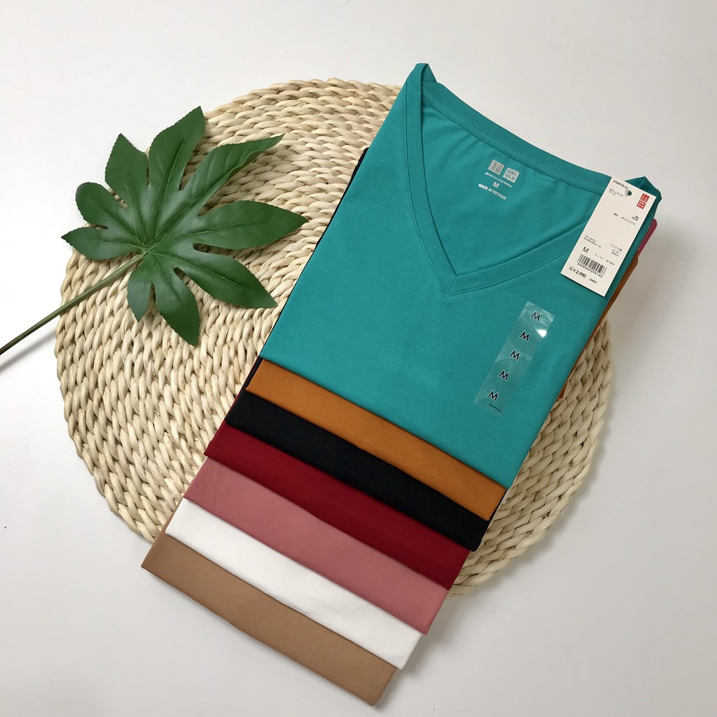 [Mã SKAMFSW175 giảm 10K đơn 50K] Áo Phông Nữ Cổ Tim VNXK, Áo Thun Trơn Cotton Đẹp, Dễ Mặc Dễ Phối Đồ, Phù Hợp 4 Mùa | BigBuy360 - bigbuy360.vn