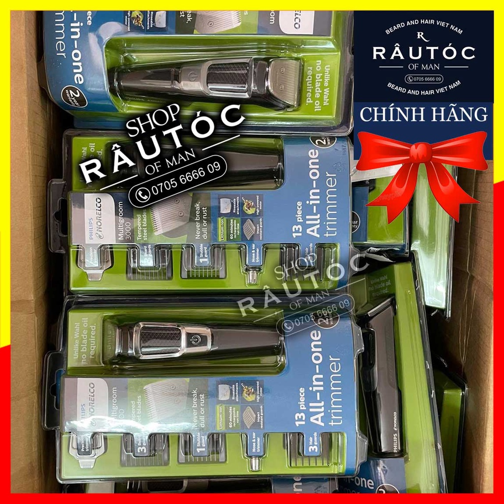 Tông Đơ Philips Norelco Multigroom 3000, 5000, 7000 đa năng Giúp Cắt Tỉa Râu, Tóc, Lông Mũi