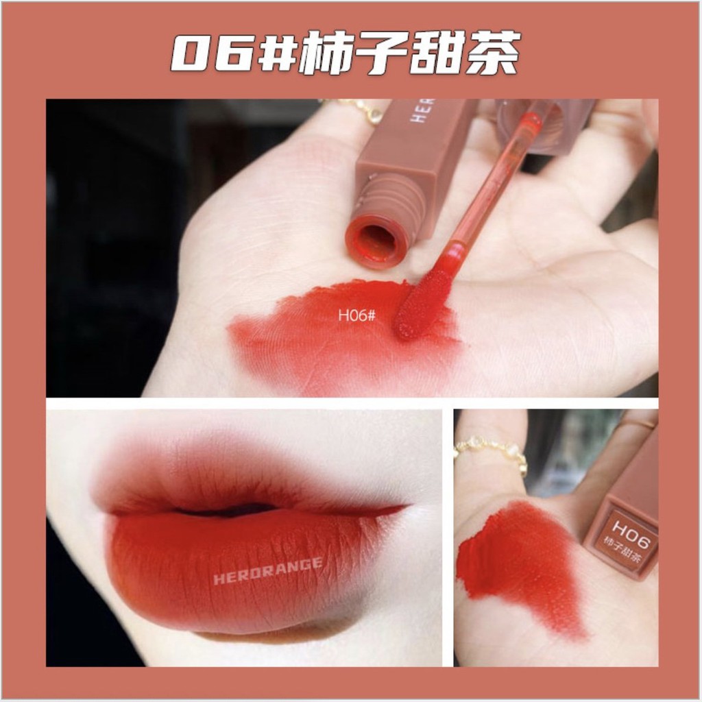 Son kem Herorangge vỏ vuông chất son mịn môi - Sammi beauty - G10