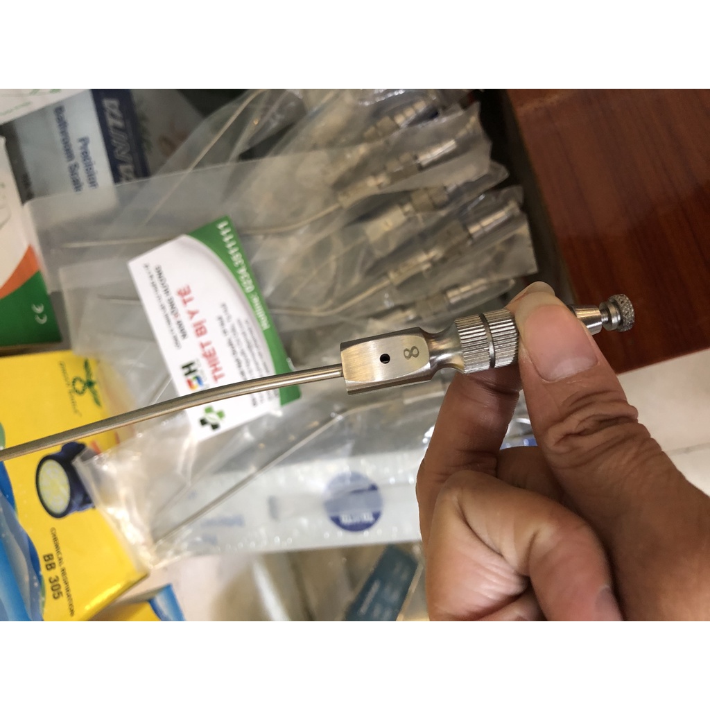 ✅Ống hút dịch,tai mũi họng inox - hút dịch xoang mũi dùng trong phẫu thuật ki thanh quản tai mũi họng HÀNG PAKISTAN