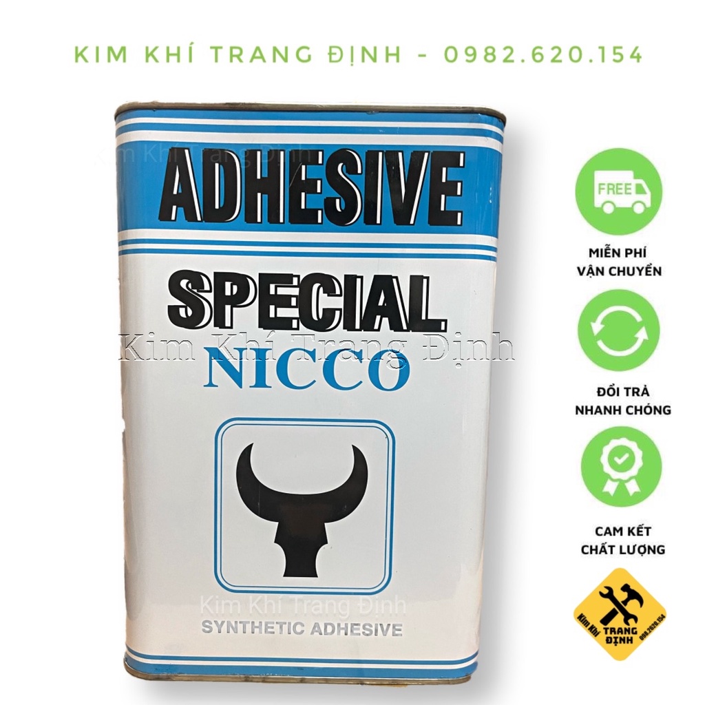 Keo dán gỗ, da, cao su, fomica... đầu trâu Nicco 3kg