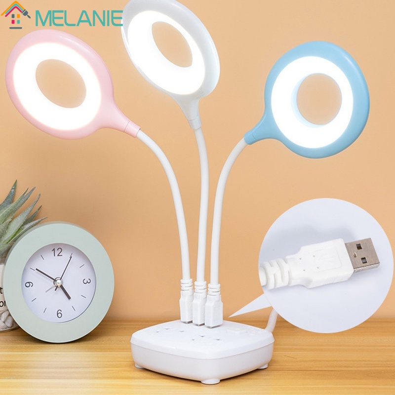 Đèn LED để bàn mini cổ ngỗng linh hoạt/ sạc USB tiết kiệm năng lượng