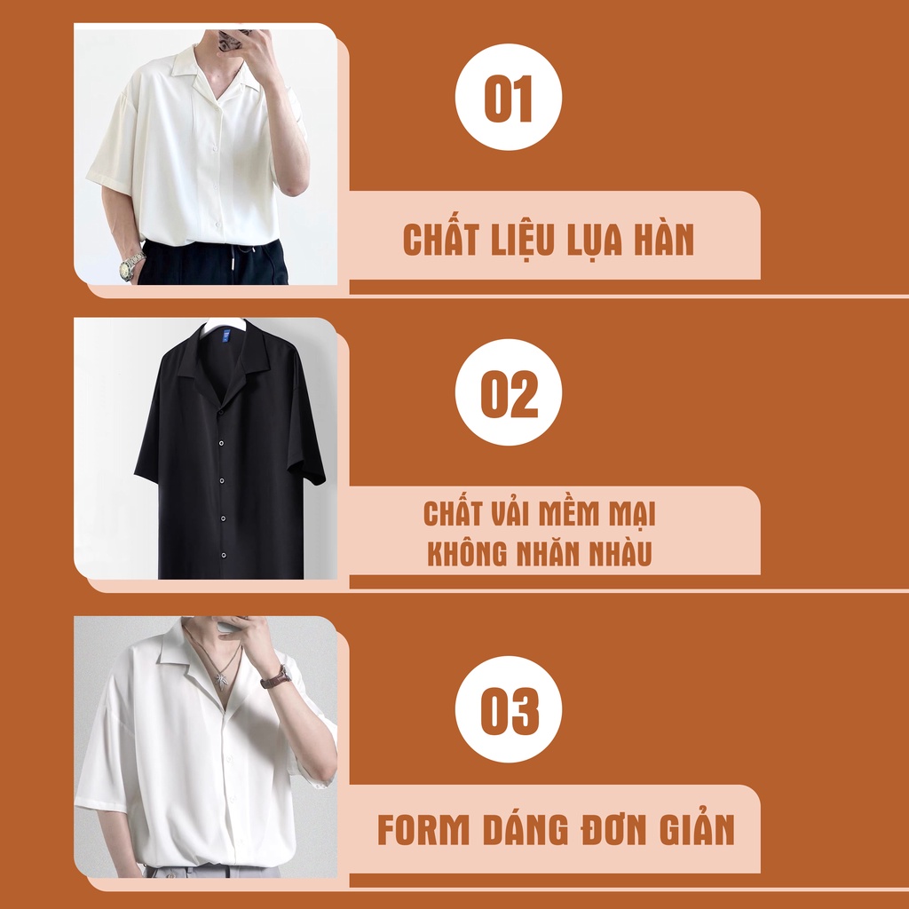 Áo sơ mi ngắn tay nam nữ form rộng cổ vest unisex tay lỡ chất vải đũi cao cấp chống nhăn AUTOMAN A04