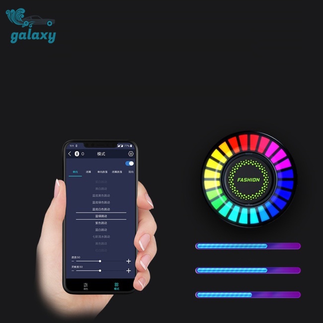Galaxy Đèn Led Khuếch Tán Tinh Dầu Điều Khiển Bằng Giọng Nói Trang Trí Nội Thất Xe Hơi