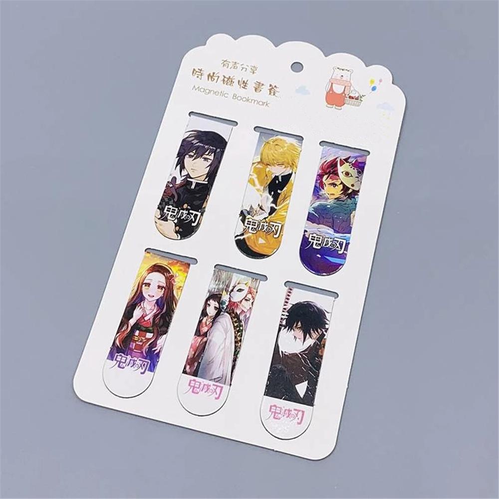 Set 6 Thẻ Đánh Dấu Trang Sách 15H Hình Anime Demon Slayer Kamado Tanjirou