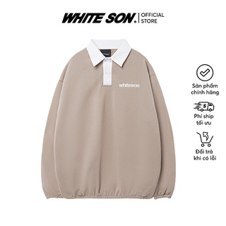 Polo sweater logo beige