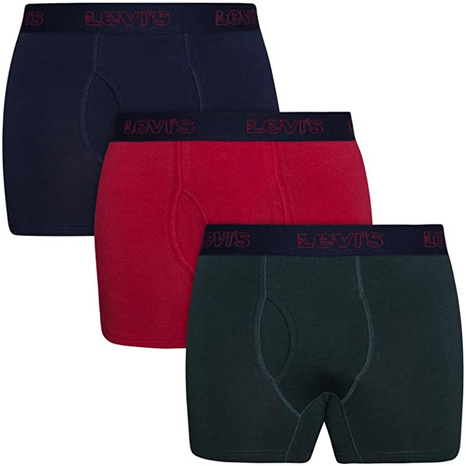 [Nhiều màu] Quần lót nam Levi's Men's Cotton Stretch 3-Pack Boxer Briefs