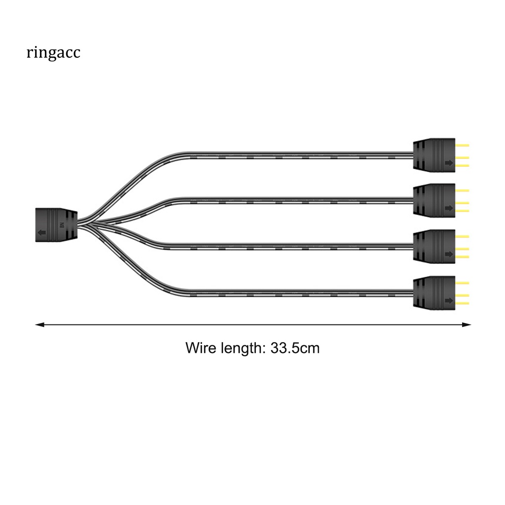 Dây Cáp Chia Cổng Argb 33.5cm 1 Sang 4 Cho Bo Mạch Argb