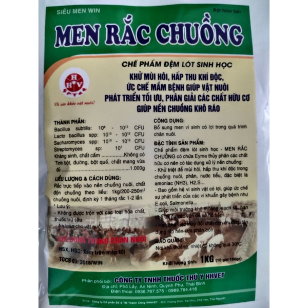 Men chế phẩm đệm lót sinh học gói 100g