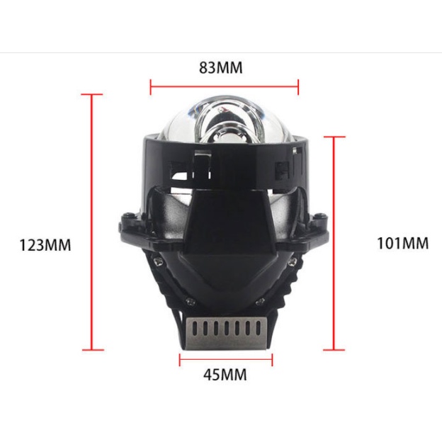 BiLed A20 mắt ếch 3 inch 55W , trợ pha