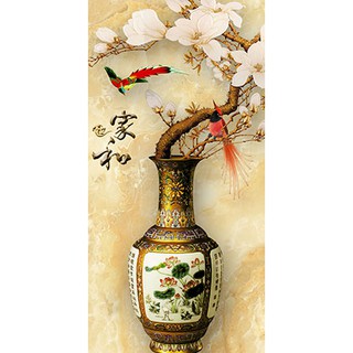 Tranh dán tường 3D hoa đẹp PP 60cm*120cm