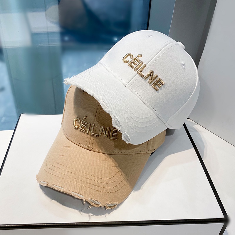 Mũ lưỡi trai rách ❤️ Nón thêu chữ CÉILNE phong cách Ulzzang form unisex nam nữ