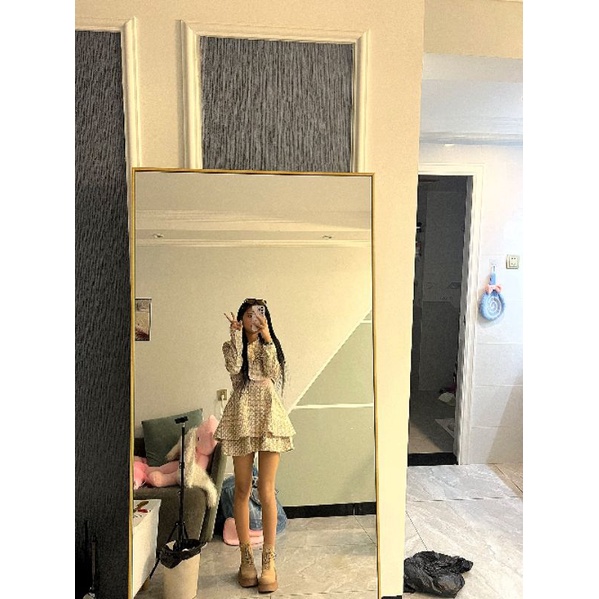 Set Dạ Tweed Áo khoác và Váy Bồng 2 Tầng