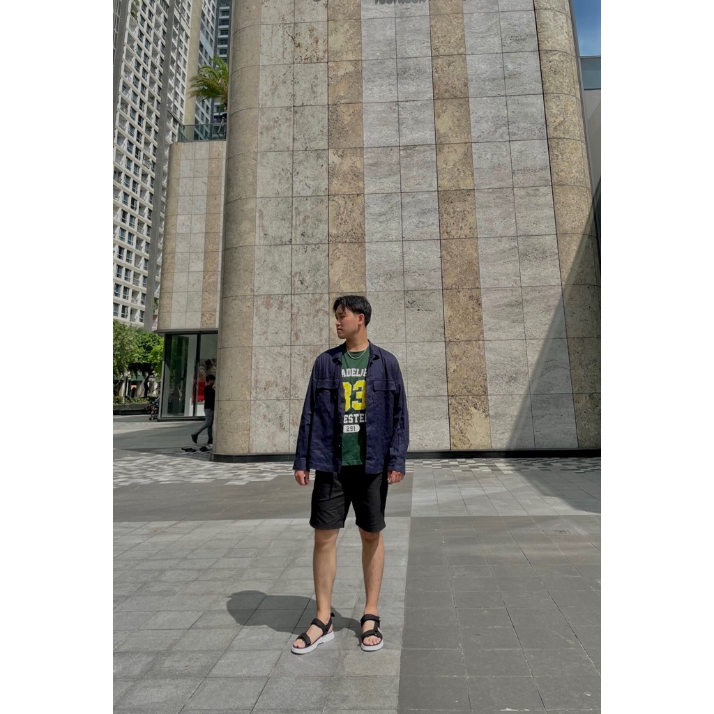 Giày Sandal Nam Nữ Unisex The BiLy Quai Chéo Dây Dù Đế Phylon Siêu Êm Nhẹ Màu Đen-BLDTMD01-Đen