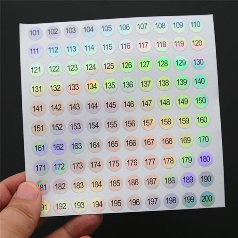 SOMEDAYZL Nhãn Dán Số 1-500 Cho Chai Nước Hoa Tự Dính Màu Sắc
