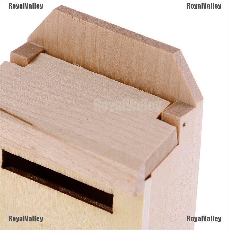 Mô Hình Hộp Thư Mini Bằng Gỗ Trang Trí Cho Nhà Búp Bê Tỉ Lệ 1: 12