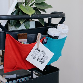 [LAST CHANCE] Jamlos Couple Hanging Bag - Túi giỏ vải canvas treo tường 2 ngăn đa năng, đựng đồ cá nhân tiện dụng