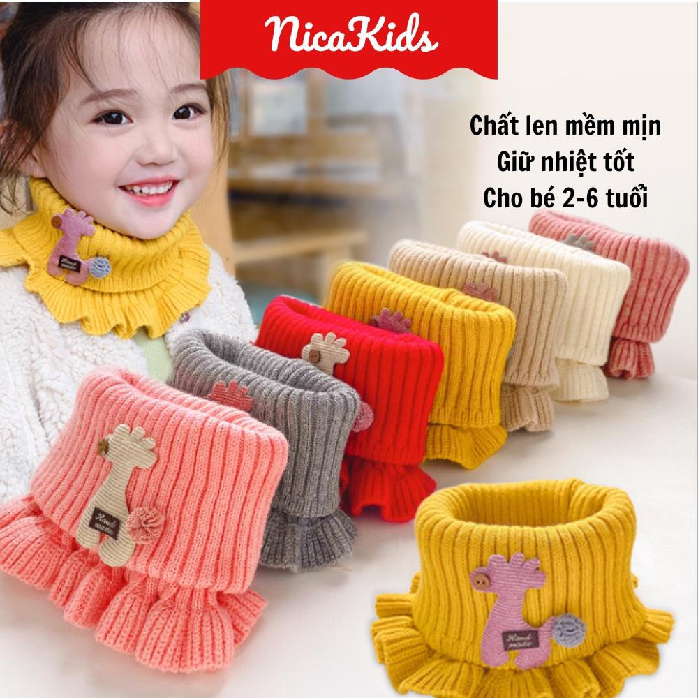 Khăn len ống quàng cổ cho bé 2-8 tuổi