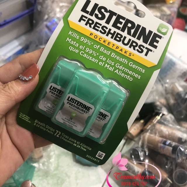 Miếng ngậm thơm miệng Listerine pocketpasla