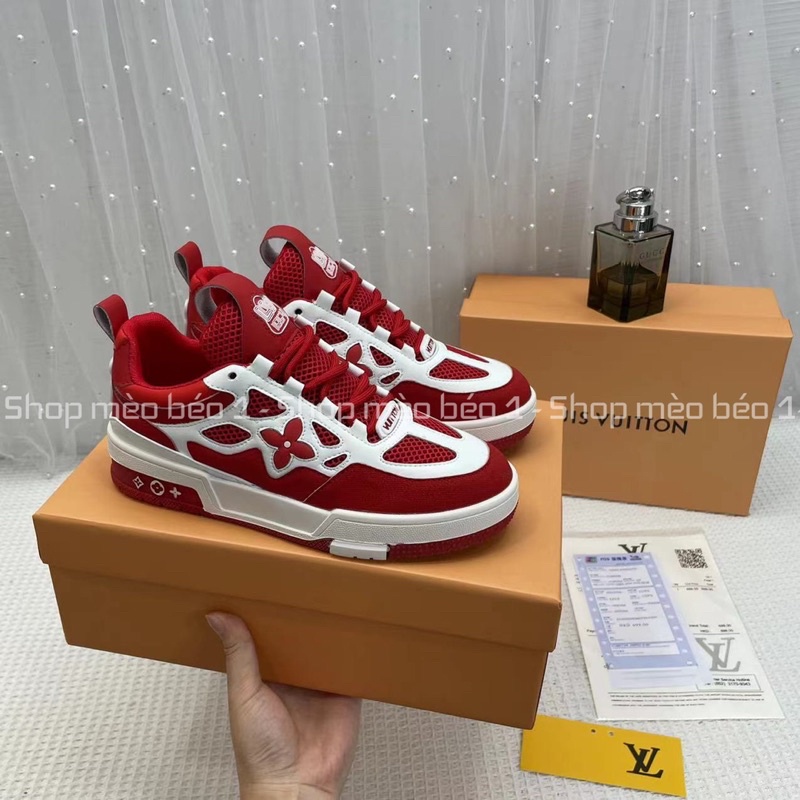 Giày thể thao sneaker hoa lv phối màu fullbox