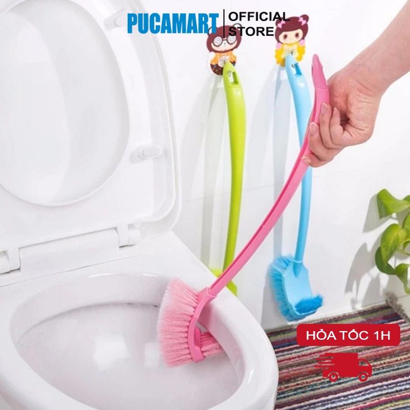 Bàn Chải Chà Toilet 2 Đầu PUCA, Cọ Toilet, Bàn Chải Cọ Rửa Nhà Vệ Sinh, Bàn Chải 2 Đầu Cọ Bồn Cầu