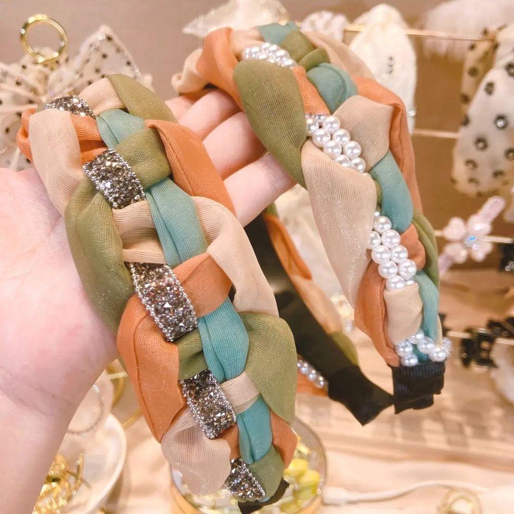 Qqmall Băng Đô Bện Organza Làm Quà Tặng Rửa Mặt Ngọt Ngào Thời Trang Mùa Hè