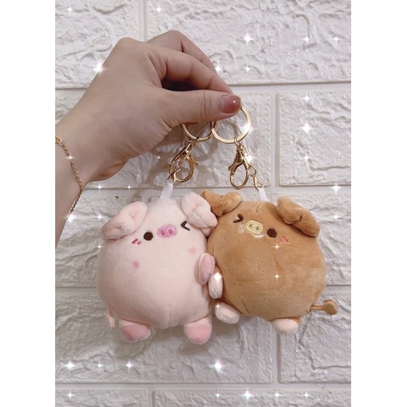 Móc khoá đôi lợn béo có nam châm CÓ ẢNH THẬT