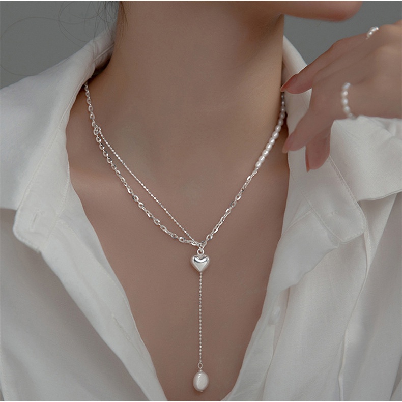 V.I.T House | Dây chuyền S925 tim đá bạc