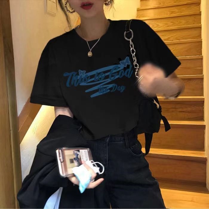 Áo Thun Ngắn Tay Dáng Rộng Thiết Kế Độc Đáo Cho Nữ JL-TX-43