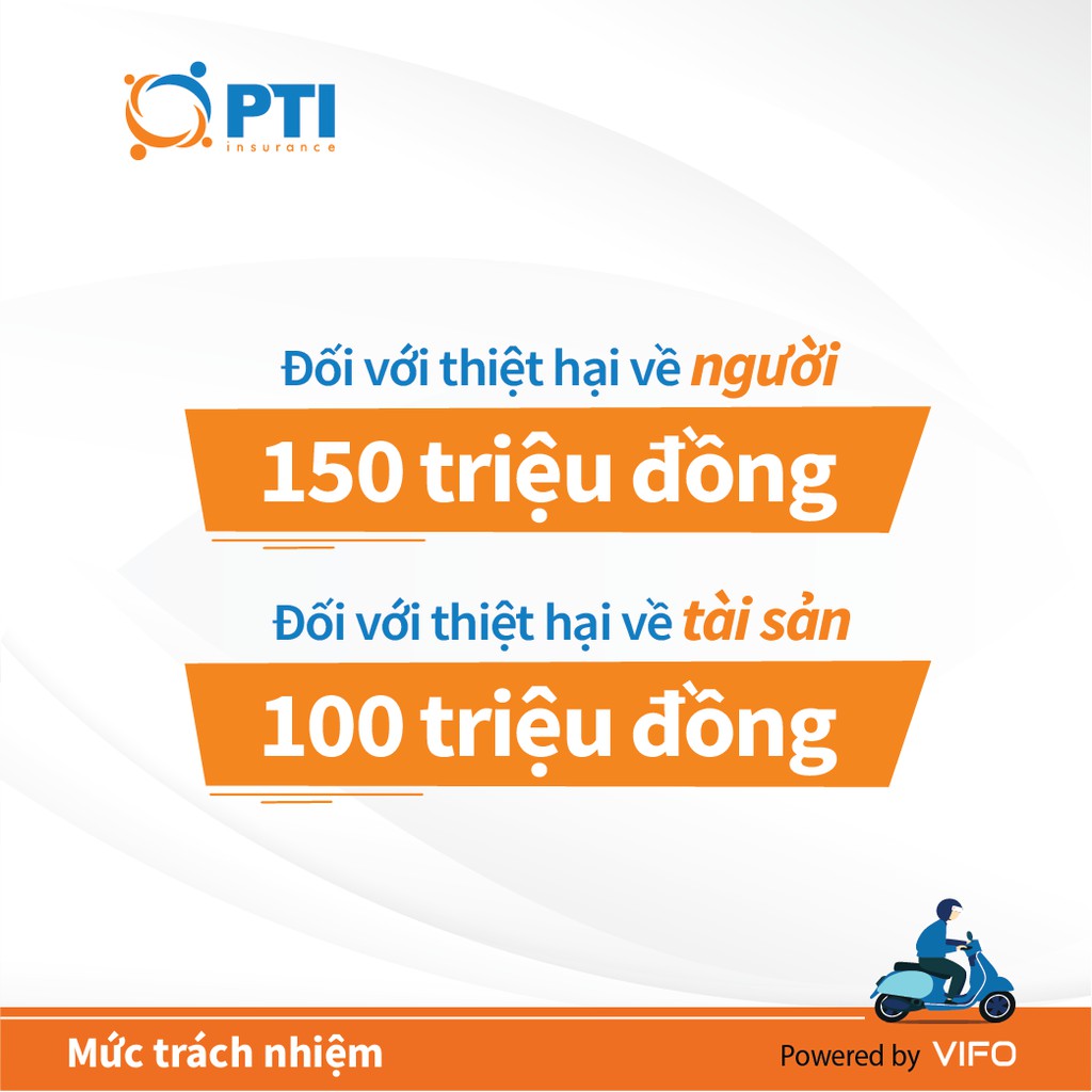 Toàn Quốc [E-Voucher] PTI - Bảo hiểm TNDS xe máy bắt buộc - Dưới 50cc