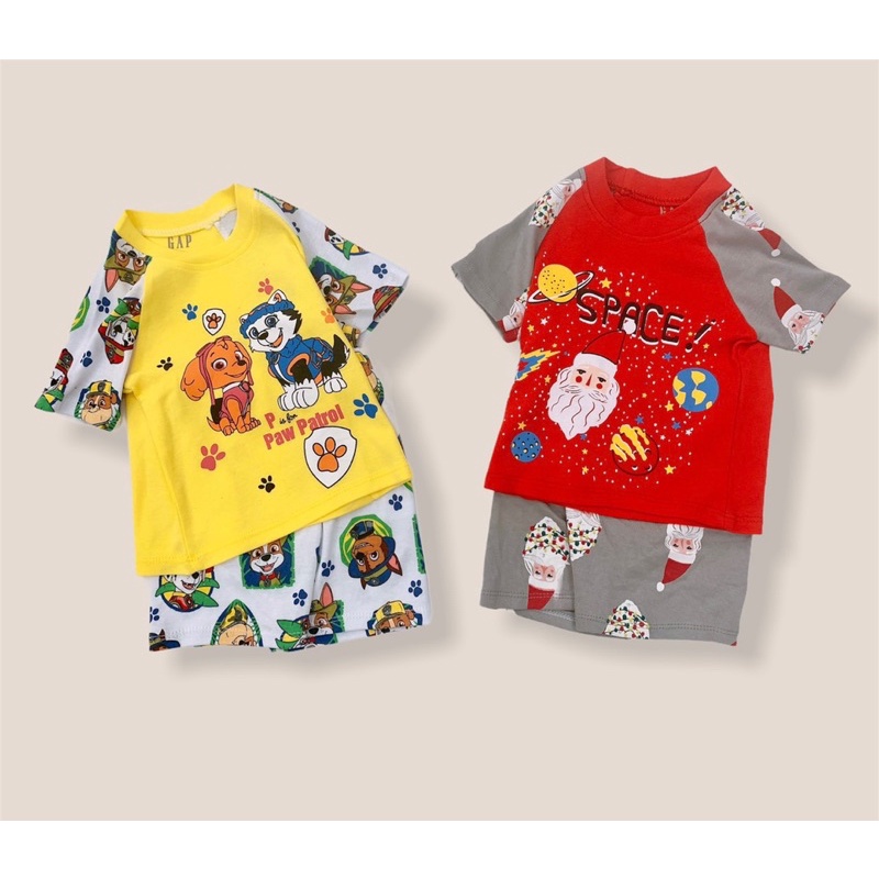 Bộ quần áo ngắn tay bé trai cotton size 2-8T/ Quần áo mùa hè bé trai