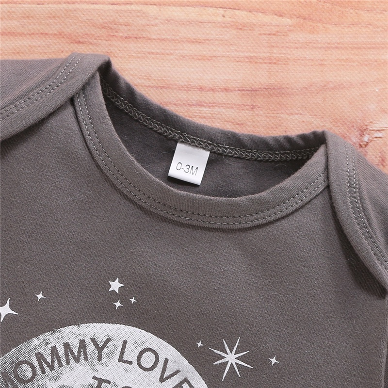 Bộ Áo Liền Quần Ngắn Tay In Chữ Vui Nhộn Thời Trang Mùa Hè Cho Bé Trai Sơ Sinh