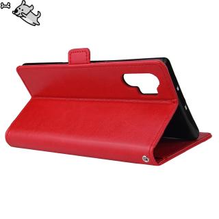 For Samsung NOTE 10 plus Solid Color PU Leather Zipper Wallet Double Buckle Protective Case with