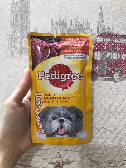 SỐT Pate THỊT CHO CHÓ lớn, chó con Pedigree 130g