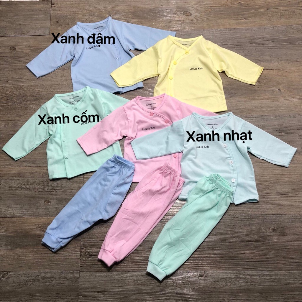 Bộ lee lee kids khuy chéo sơ sinh 3-8kg