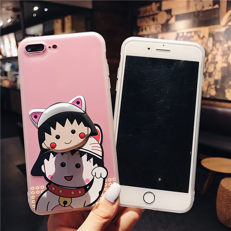 [ IPHONE ] Ốp Lưng Silicon Shin Maruko - Kèm Phụ Kiện - B050 | BigBuy360 - bigbuy360.vn