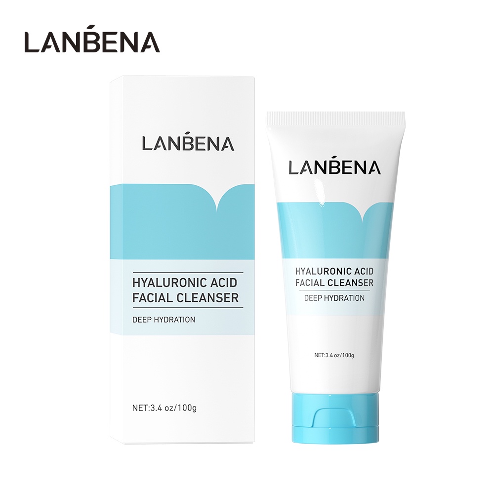 Sữa rửa mặt Lanbena Hyaluronic Acid làm sạch sâu bụi bẩn dưỡng ẩm chăm sóc da 100g