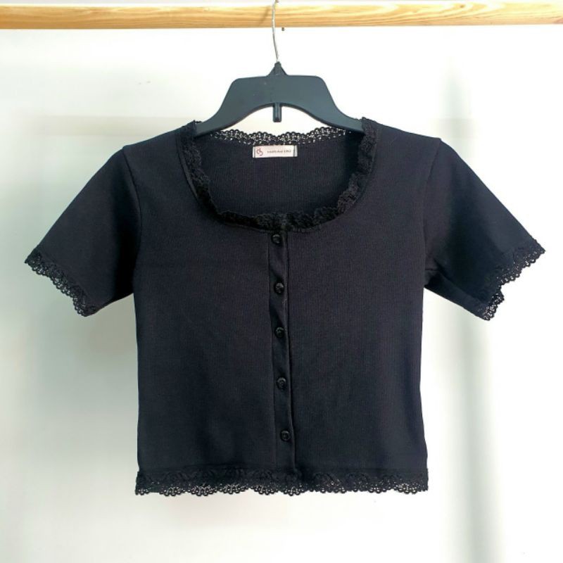 ÁO CRT TAY NGẮN PHỐI REN | BigBuy360 - bigbuy360.vn