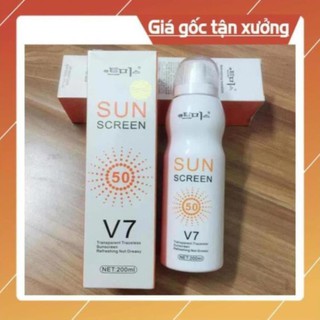 Xịt chống nắng sun screen v7 - 238ml, date 2024