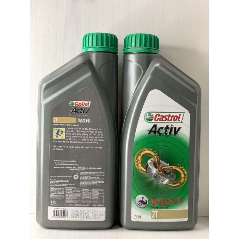 Nhớt Máy XE HAI THÌ Castrol ACTIV 2T, 1L, JASO FB