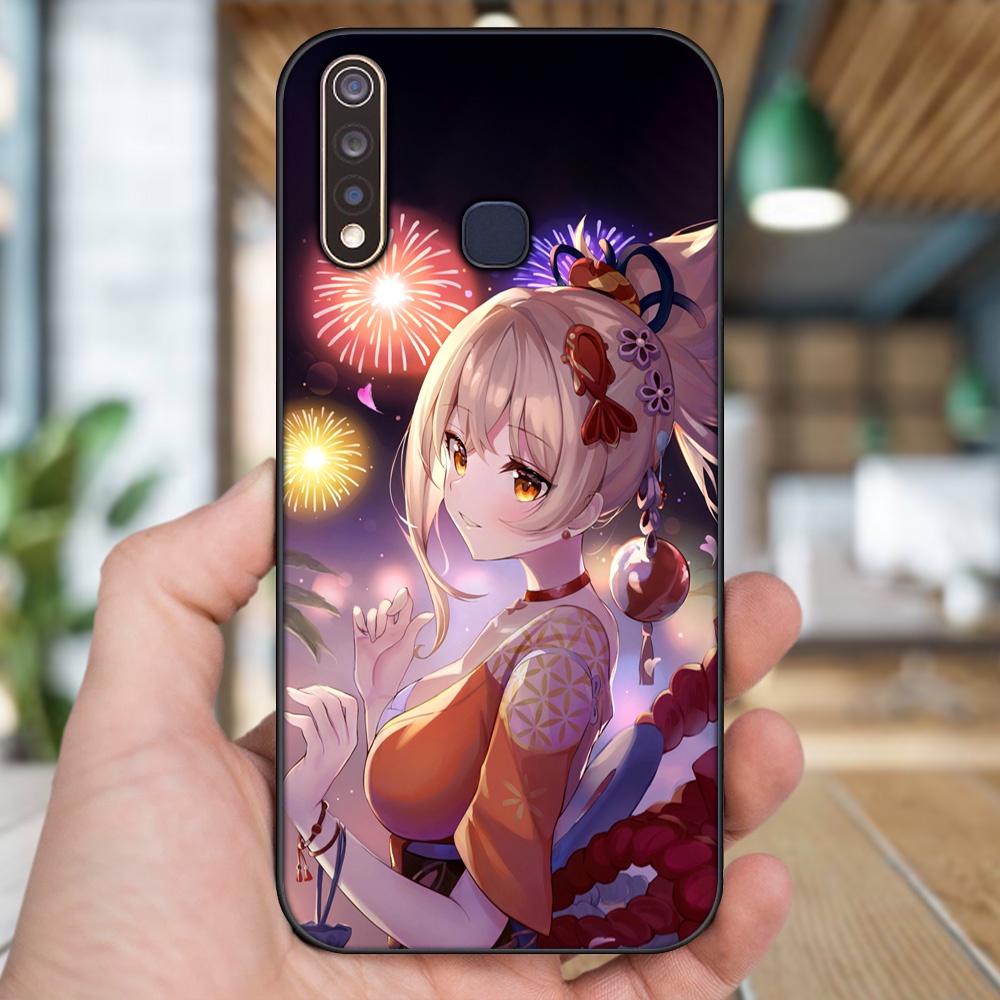 Ốp lưng Vivo Y19 viền đen in hình Yoimiya Genshin Impact