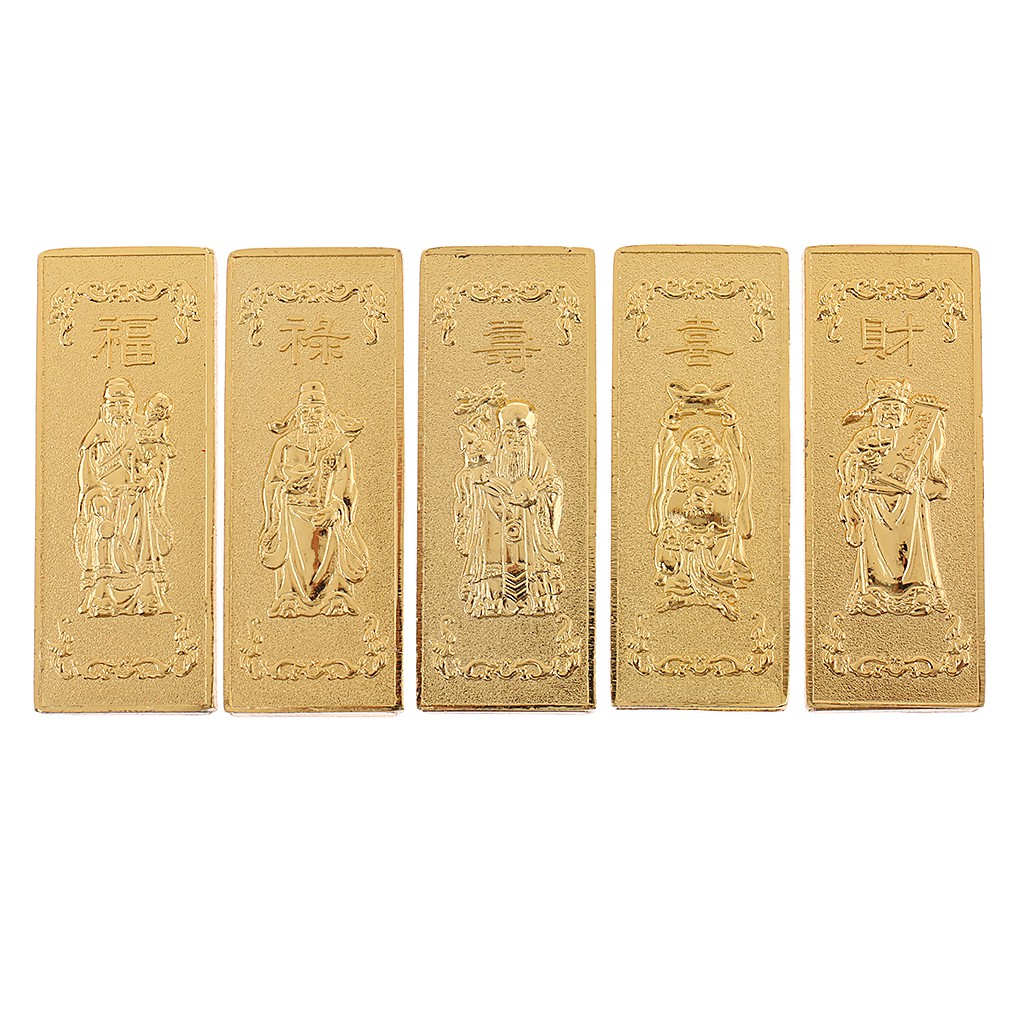 [HelleryVN] ☆Đồng Hồ Đeo Tay Helllery☆ Set 5 Hộp Phong Thủy May Mắn Giả Vàng Phong Thủy Trung Hoa Làm Quà Tặng